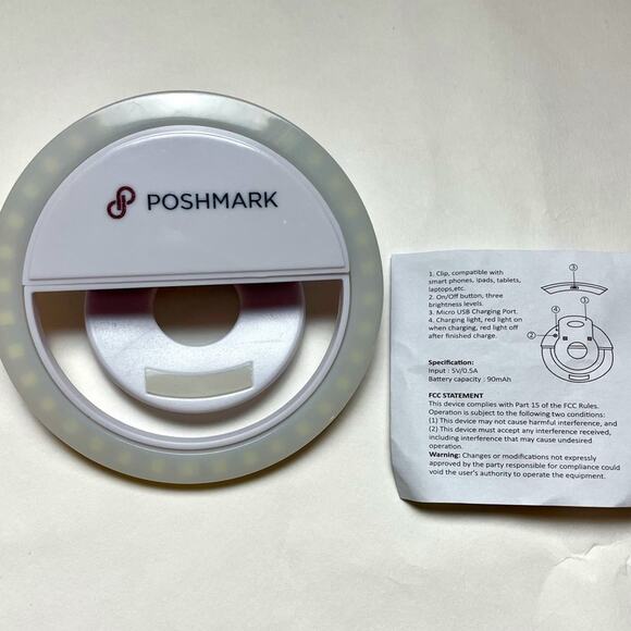 Poshmark Swag Online Meeting Adjustable Vanity Light w/Clip Micro USB Charger - Picture 11 of 14